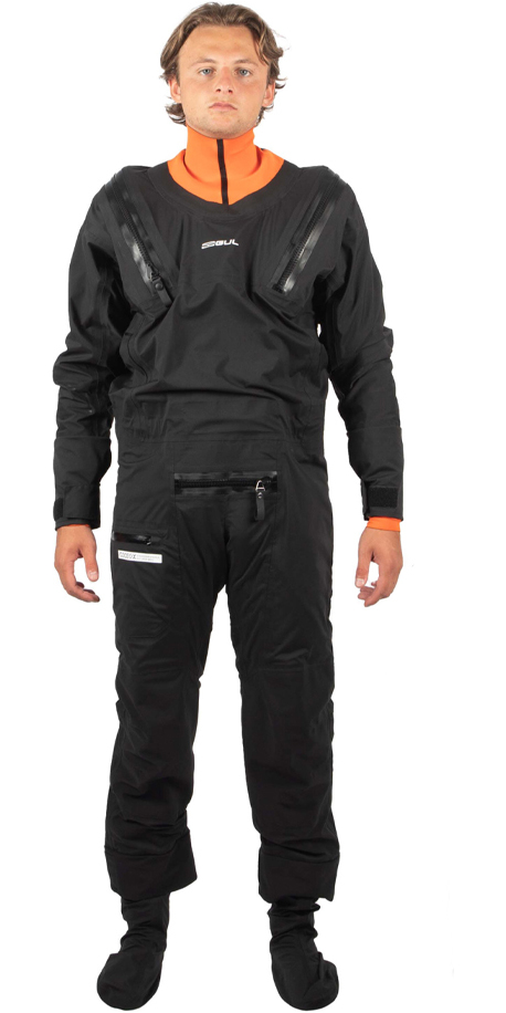 Gul Mens Code Zero Stretch U-Zip Drysuit GM0368-B9 - Black